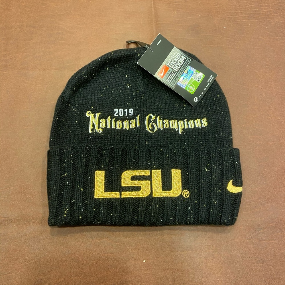 PRICE IS FIRM Brand new Nike LSU Tigers National Champs beanie